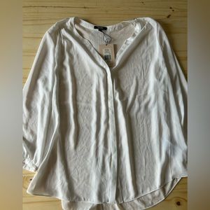 NYDJ Womens White Blouse Optic White XL Reg $89 Sale